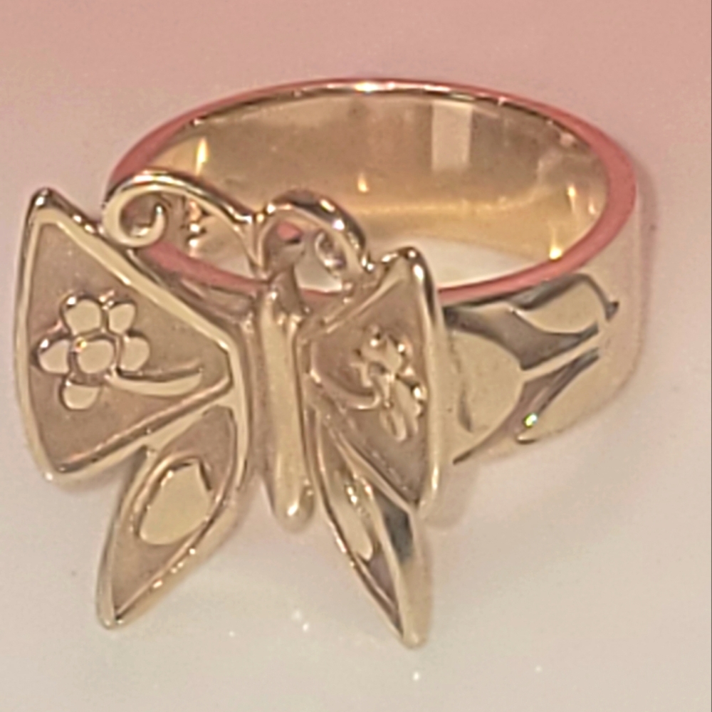 JAMES AVERY "RARE RETIRED GOLD" MARIPOSA RING SIZE 7